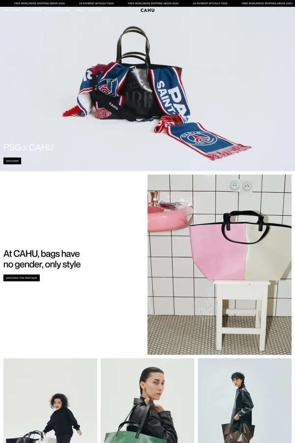 CAHU - Official Website - Ecommerce design inspiration