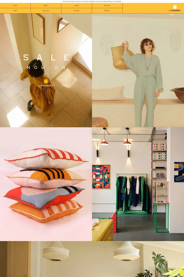 LF Markey - Ecommerce design inspiration