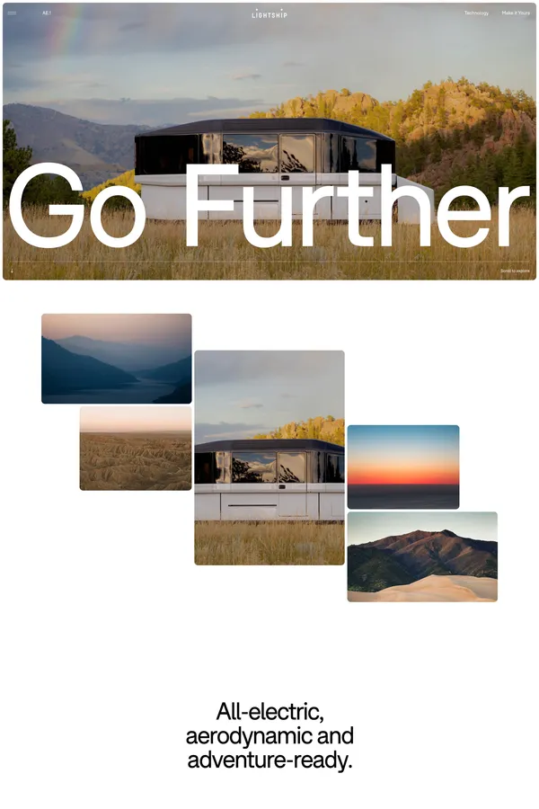 Lightship — Moving road trips to the electric age - Landing design inspiration
