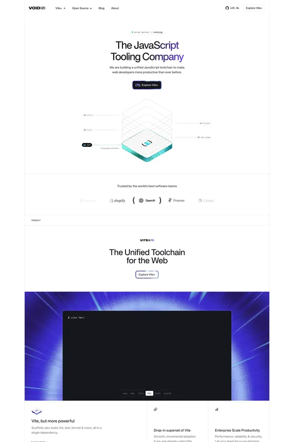 VoidZero | The Javascript Tooling company