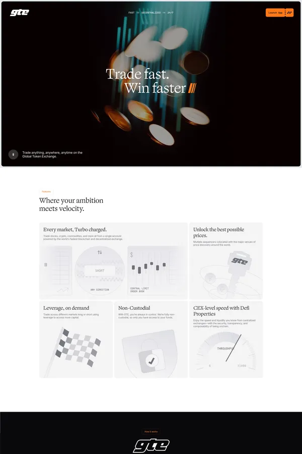 GTE - The Internet Exchange - Landing design inspiration