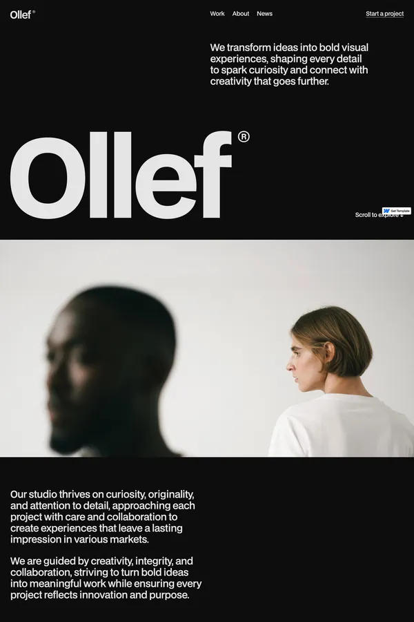Ollef® — Webflow HTML website template - Template design inspiration