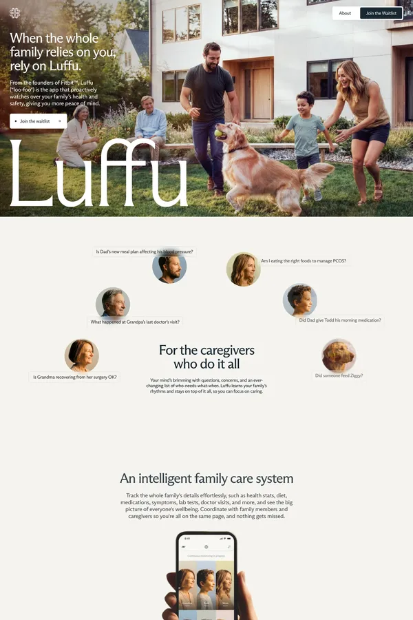 Luffu - Landing design inspiration