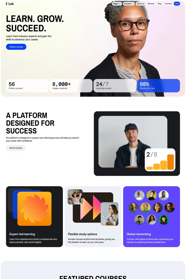 E-lab - Webflow Ecommerce website template - Template design inspiration