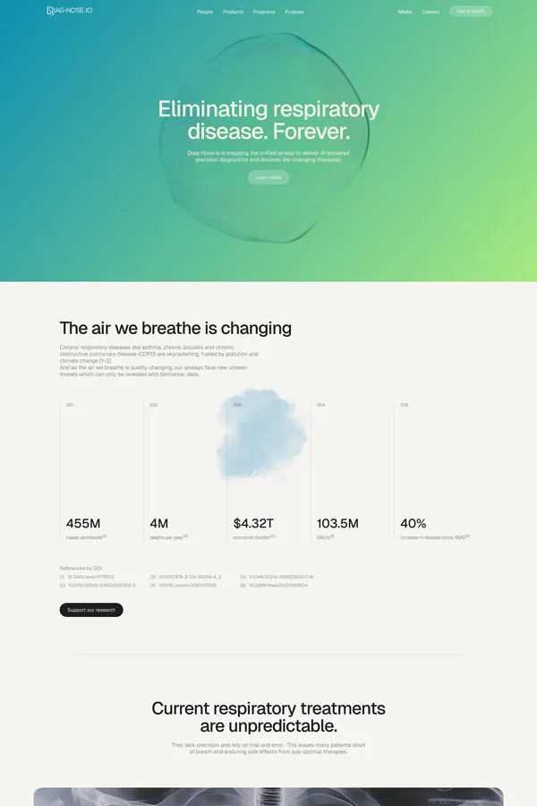 Diag-Nose.io - Landing design inspiration