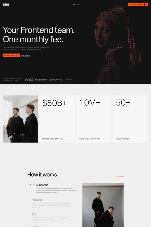 Good Fella — Frontend Development Studio | Websites That Move | Good Fella - Portfolio design inspiration