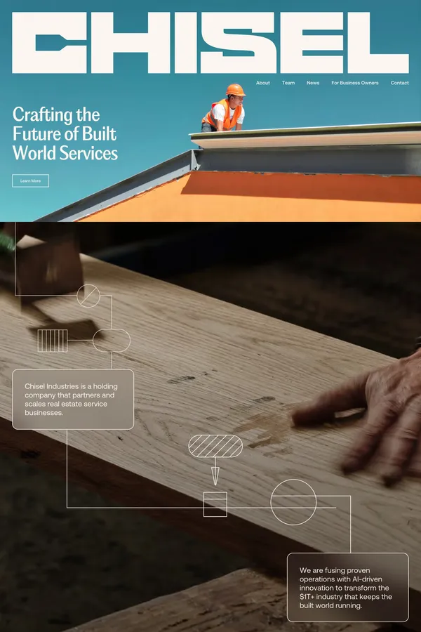 Chisel Industries - Crafting the Future of Real Estate Services - Portfolio design inspiration
