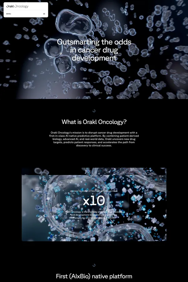 Orakl Oncology - Landing design inspiration