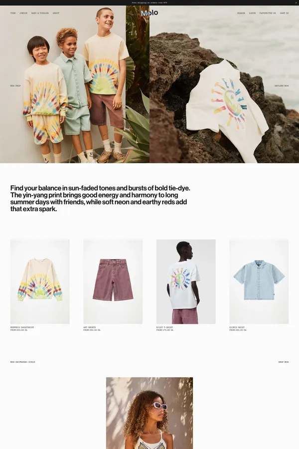 Molo - Ecommerce design inspiration