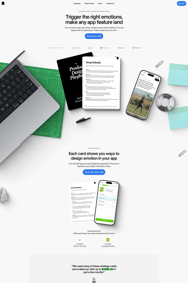 Download Playbook: Ship Apps & Product Features That Users Adopt Instantly - Landing design inspiration