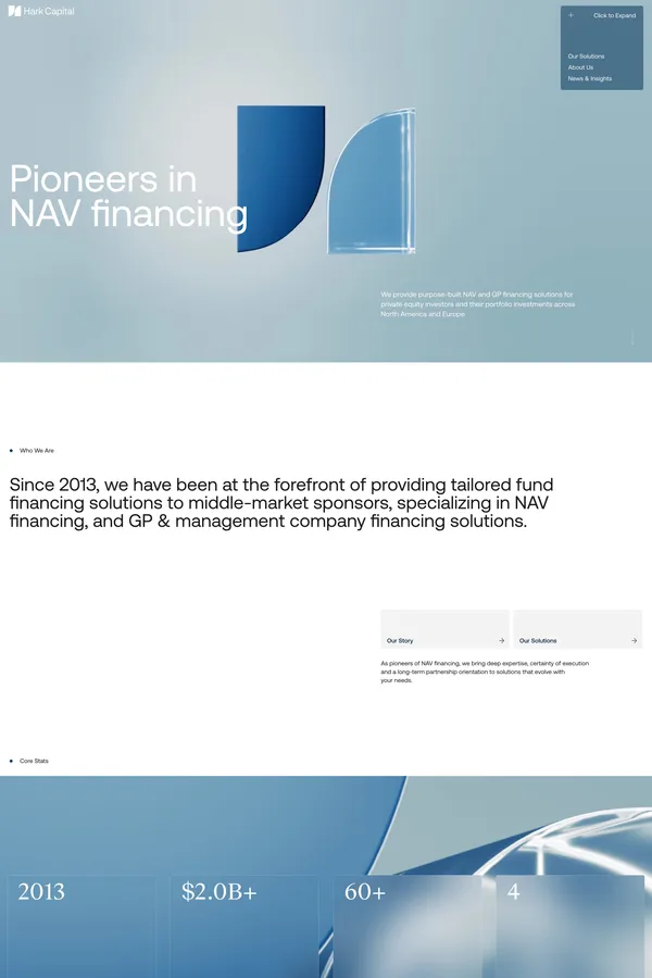 Hark Capital - Portfolio design inspiration