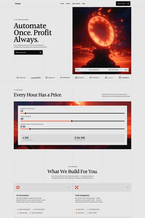Stratic - A Premium AI Agency Website Template - website design inspiration