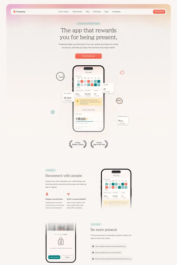 Presensio - Landing Page Template - website design inspiration
