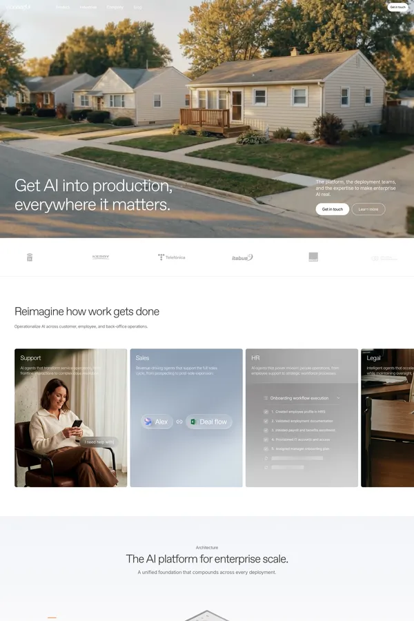 Wonderful | The Enterprise Agent Platform - Landing design inspiration