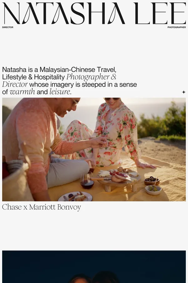 Natasha Lee - Director & Photographer - Portfolio design inspiration