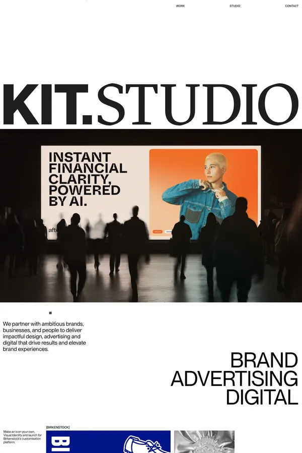 Kit Studio | Creativity for the ambitious - Portfolio design inspiration