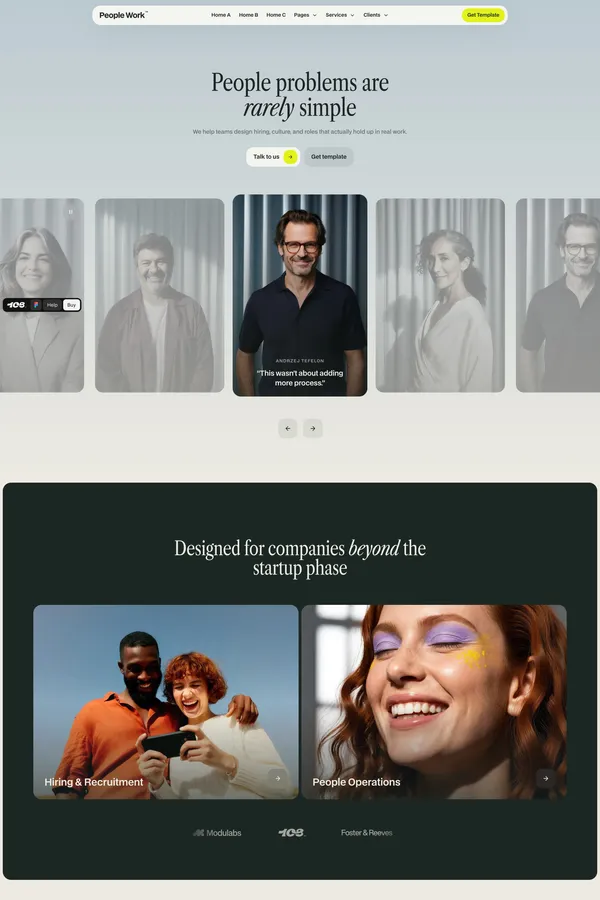 People Work™ - Webflow HTML website template - Template design inspiration