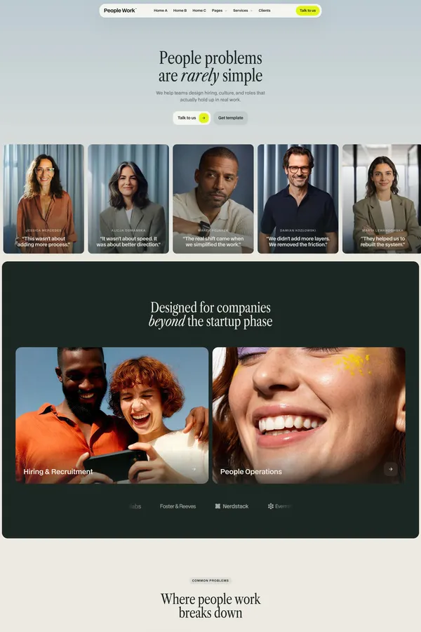 People Work™ - Webflow HTML website template - Template design inspiration