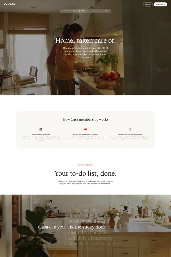 Casa – your home, on autopilot - Landing design inspiration