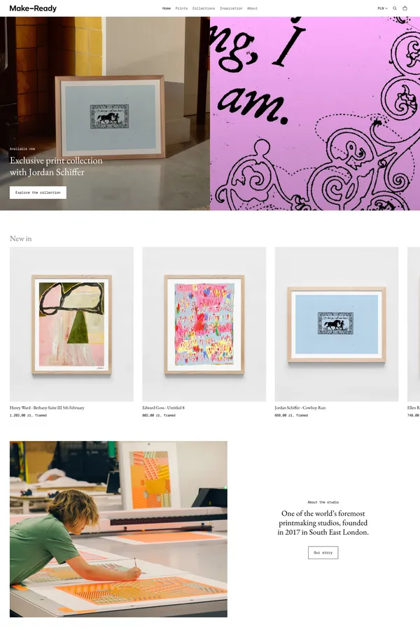 Make-Ready - Ecommerce design inspiration