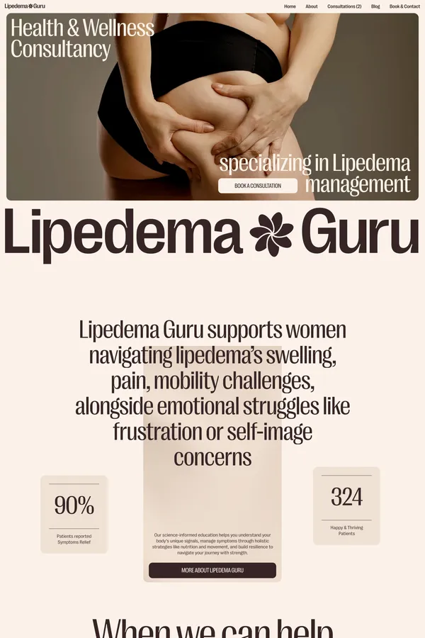 Lipedema Guru - Landing design inspiration