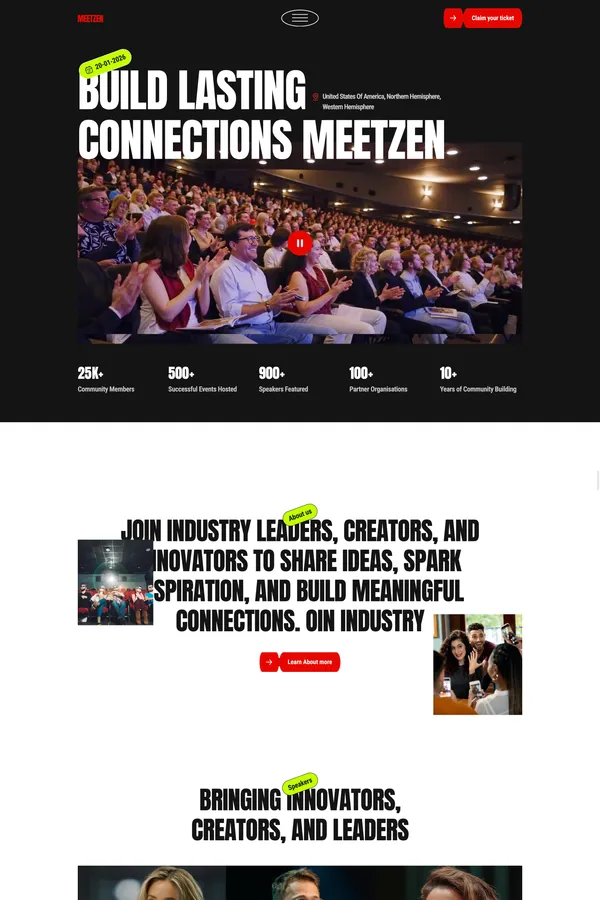 Meetzen - Webflow HTML website template - Template design inspiration