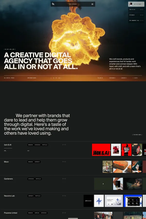 Lama Lama | Amsterdam based creative digital agency - Portfolio design inspiration