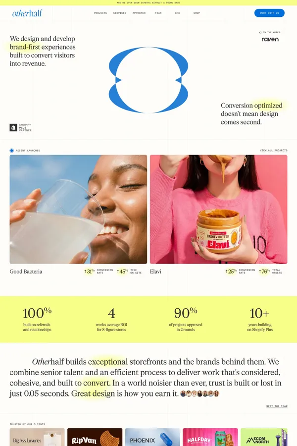 Otherhalf Studio - Portfolio design inspiration