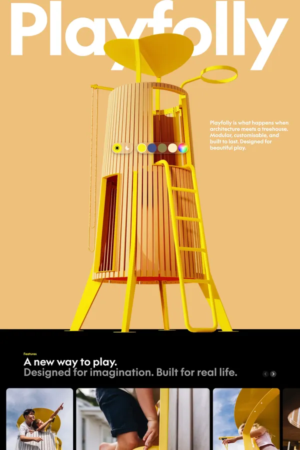Playfolly - Play beautiful. - Landing design inspiration