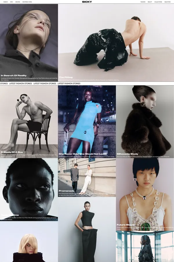 SICKY Magazine - Blog design inspiration