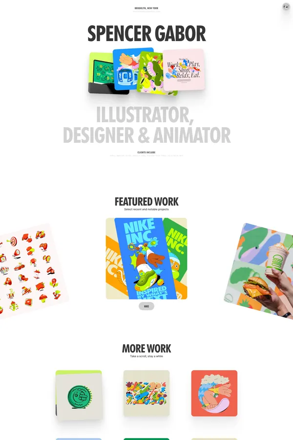 Spencer Gabor - Portfolio design inspiration