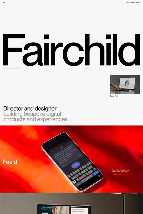 Chris Fairchild - Portfolio design inspiration
