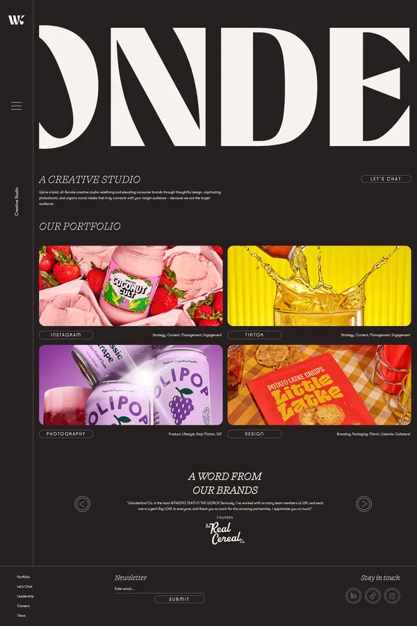 Wonderkind | Design & Social for Consumer Brands - Portfolio design inspiration