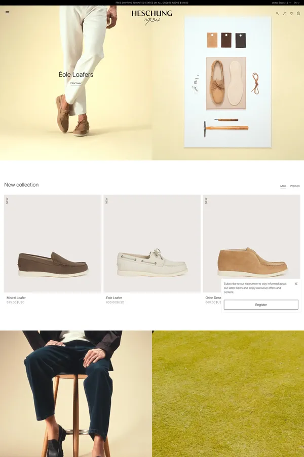 Heschung, fabricant français de chaussures depuis 1934– Heschung & Cie - Ecommerce design inspiration
