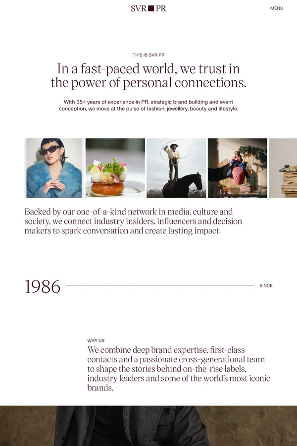SVR PR - Portfolio design inspiration