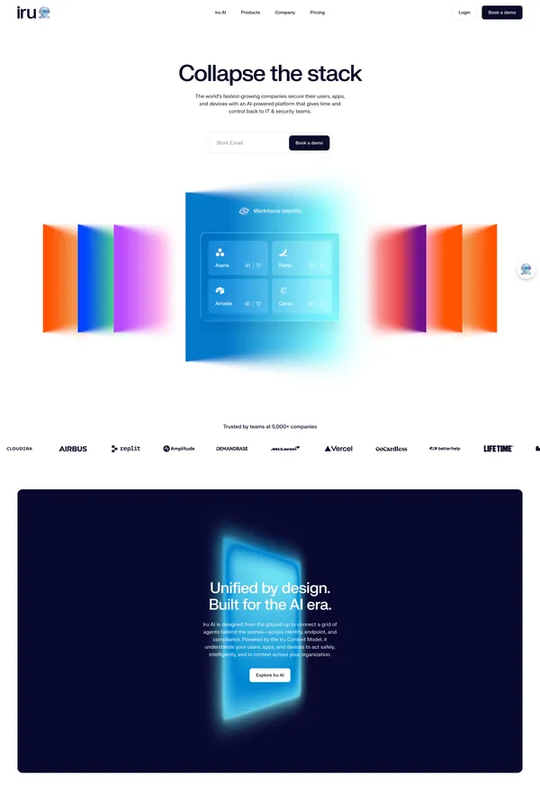 Iru: Identity, Endpoint, & Compliance for IT & Security | Iru - Landing design inspiration