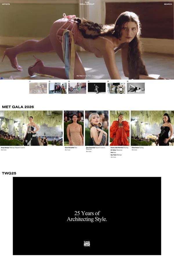 The Wall Group - Portfolio design inspiration
