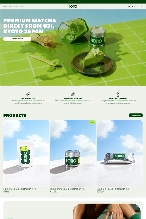 Hotto Cha - Ecommerce design inspiration