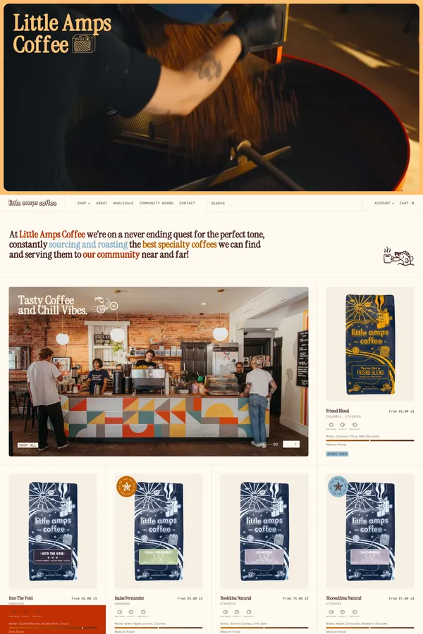 Little Amps Coffee Roasters - Harrisburg, PA Specialty Coffee - Ecommerce design inspiration