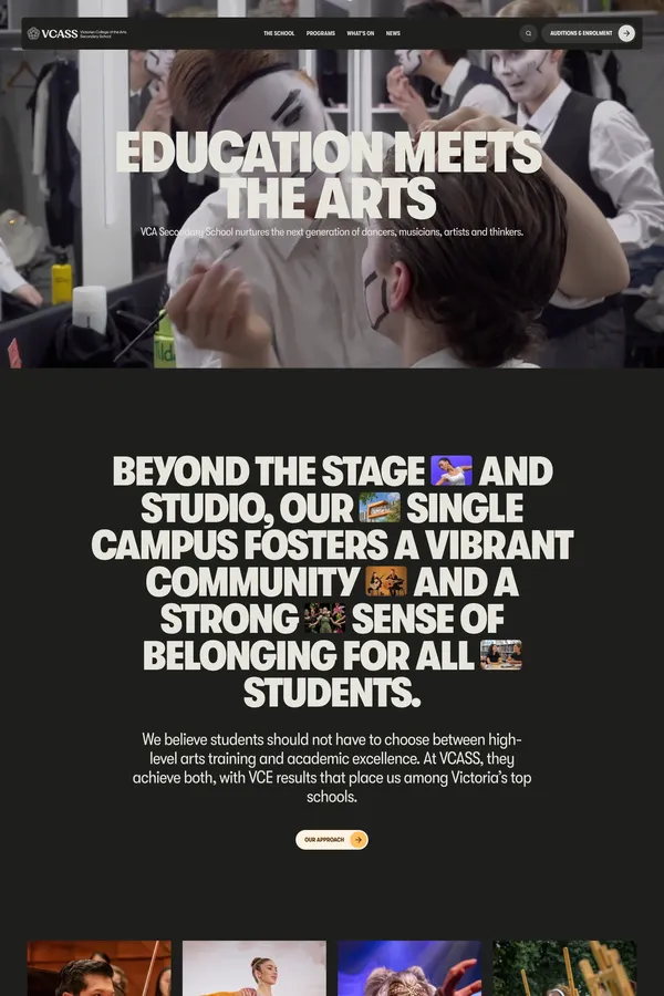 Victorian College of the Arts Secondary School | VCASS - Landing design inspiration