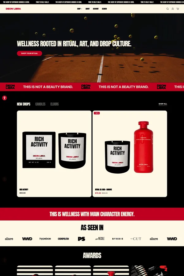 DEON LIBRA - Ecommerce design inspiration