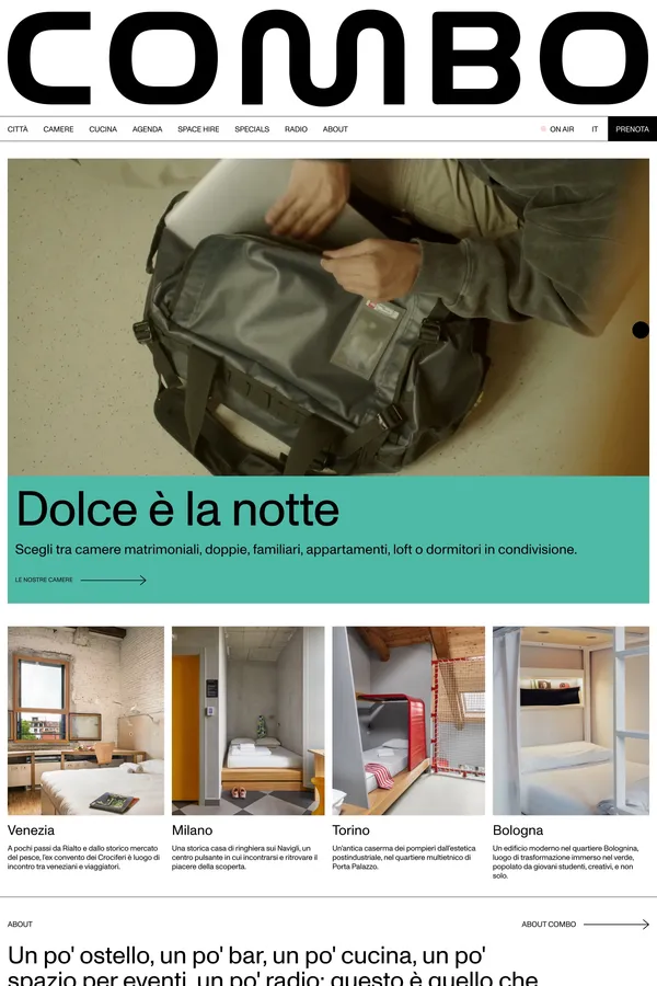 Ostello, Bar, Ristorante, Spazio per Eventi, Radio • Combo - Other design inspiration