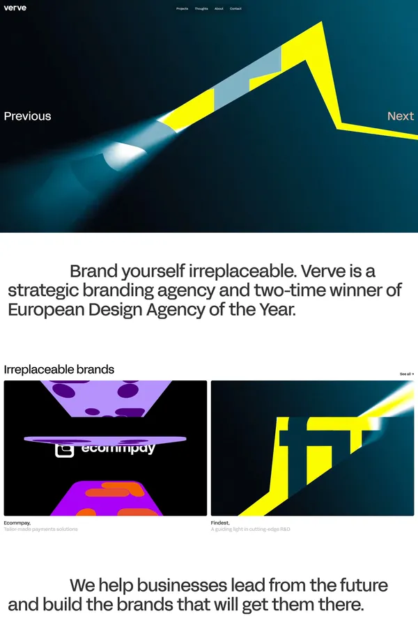 Verve is a strategic branding agency and two-time European Design Agency of the year winner. | Verve - Portfolio design inspiration