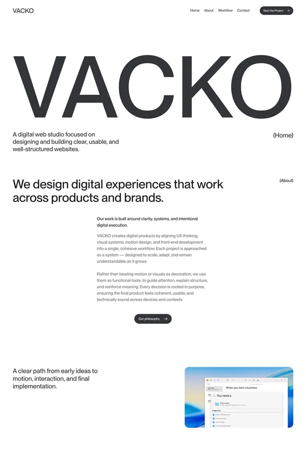 Vacko — Where Motion, UX/Ui & Code Intersect