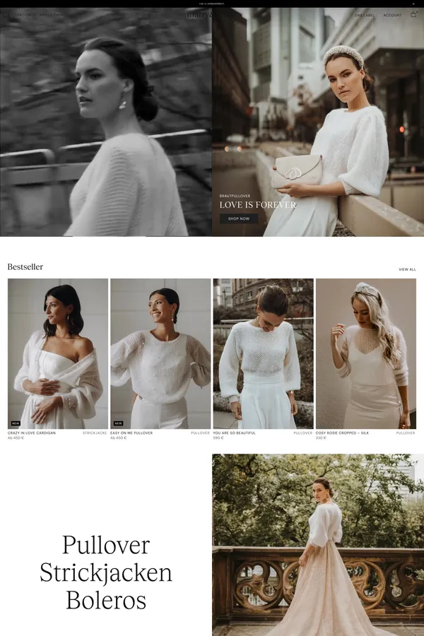 marry&bride - Handgemachte Hochzeitsstrickmode für dich