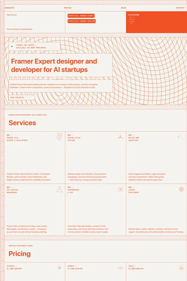 Francisc Toth · Framer Expert for High-Converting Websites - Portfolio design inspiration