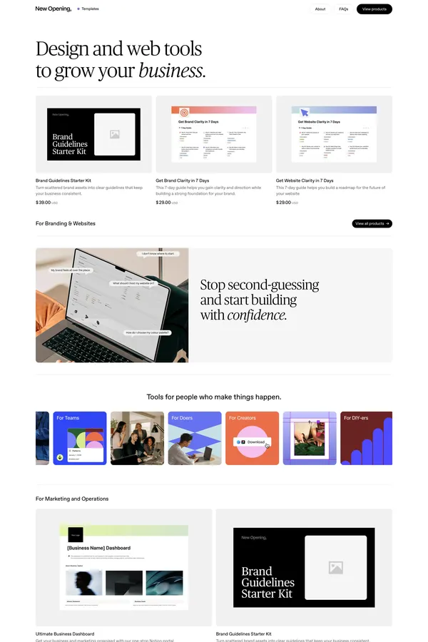 Design, Brand and Website Tools for Business | New Opening Supply