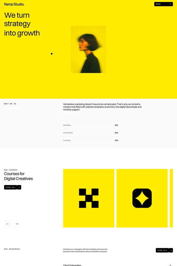 Ramp Marketing Systems, Courses & Resources for Modern Teams - Template design inspiration