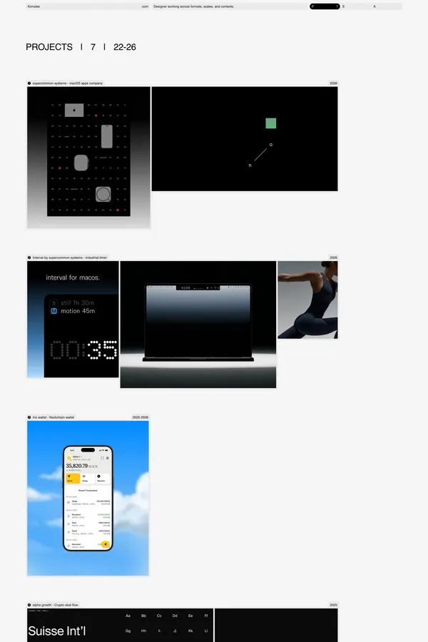 Konolee — Systems Across Brand, Product & Motion - Portfolio design inspiration