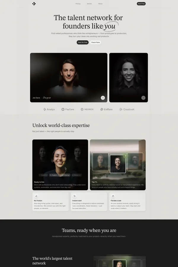 Talio - Framer Website Template for AI & SaaS - Template design inspiration